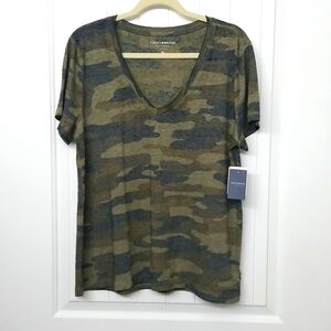 NWT Lucky Brand Womens Size XL Camo V-Neck Tee